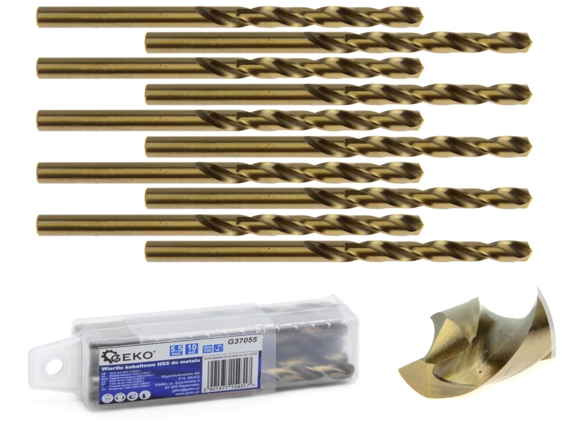 HSS-spiraalboor voor metaal met kobalt 5,5 mm