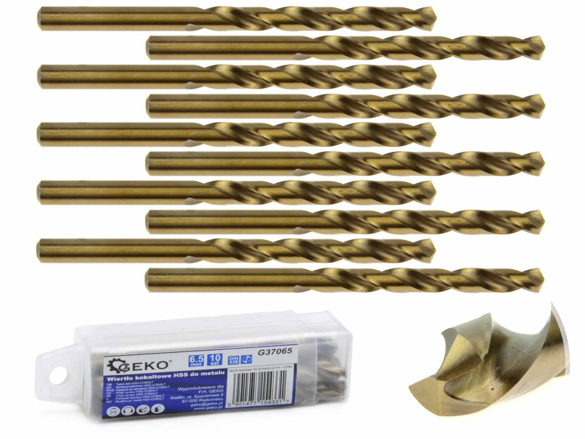 HSS-spiraalboor voor metaal met kobalt 6,5 mm