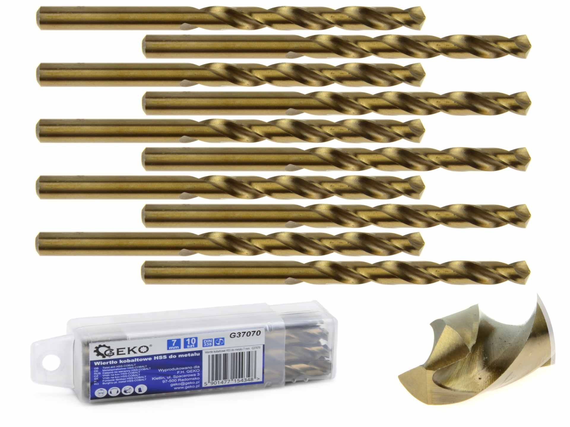 HSS-spiraalboor voor metaal met kobalt 7 mm