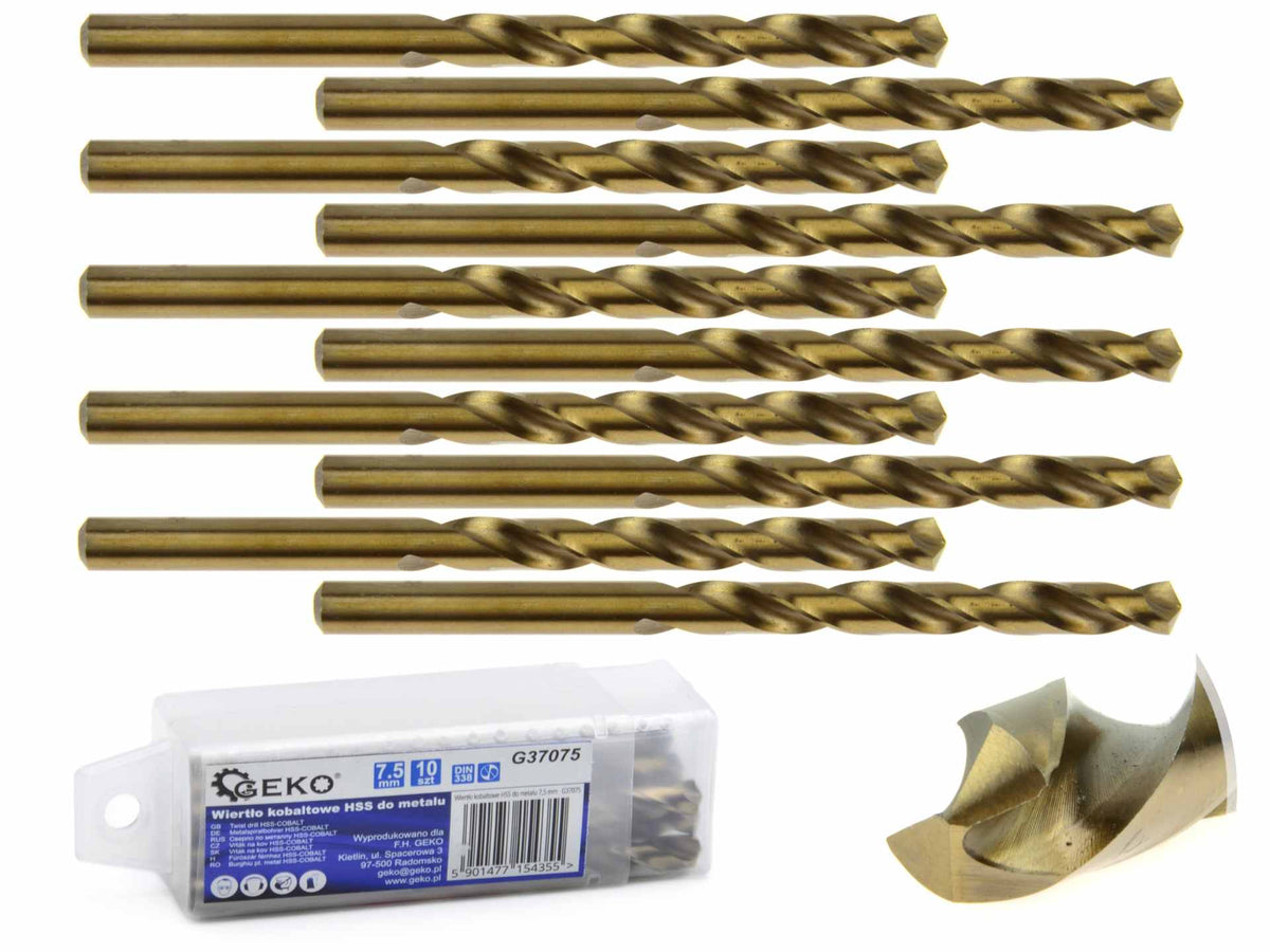 HSS-spiraalboor voor metaal met kobalt 7,5 mm