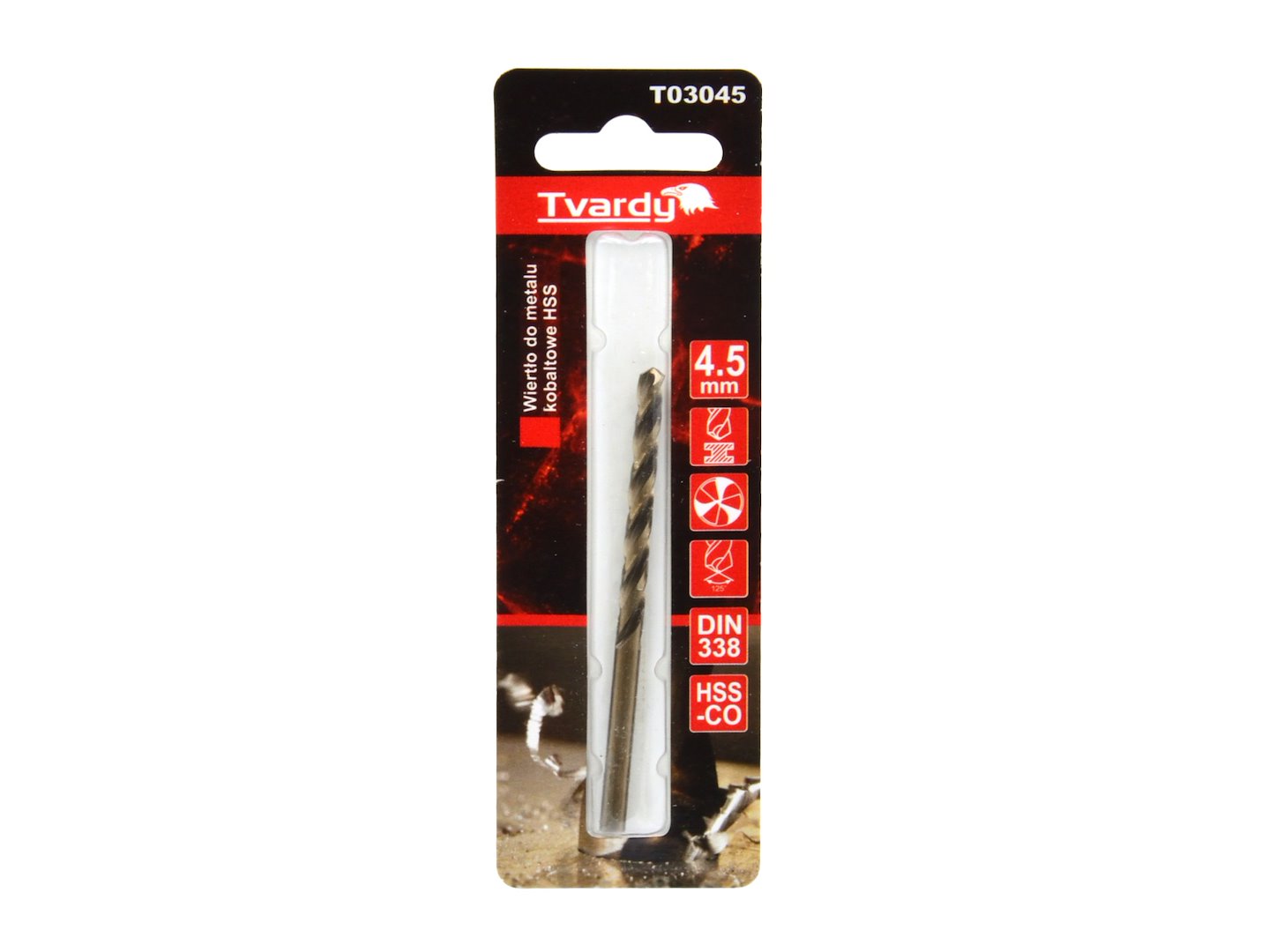 HSS-kobaltboor M35 3-slijpsneden scherp 4,5 mm