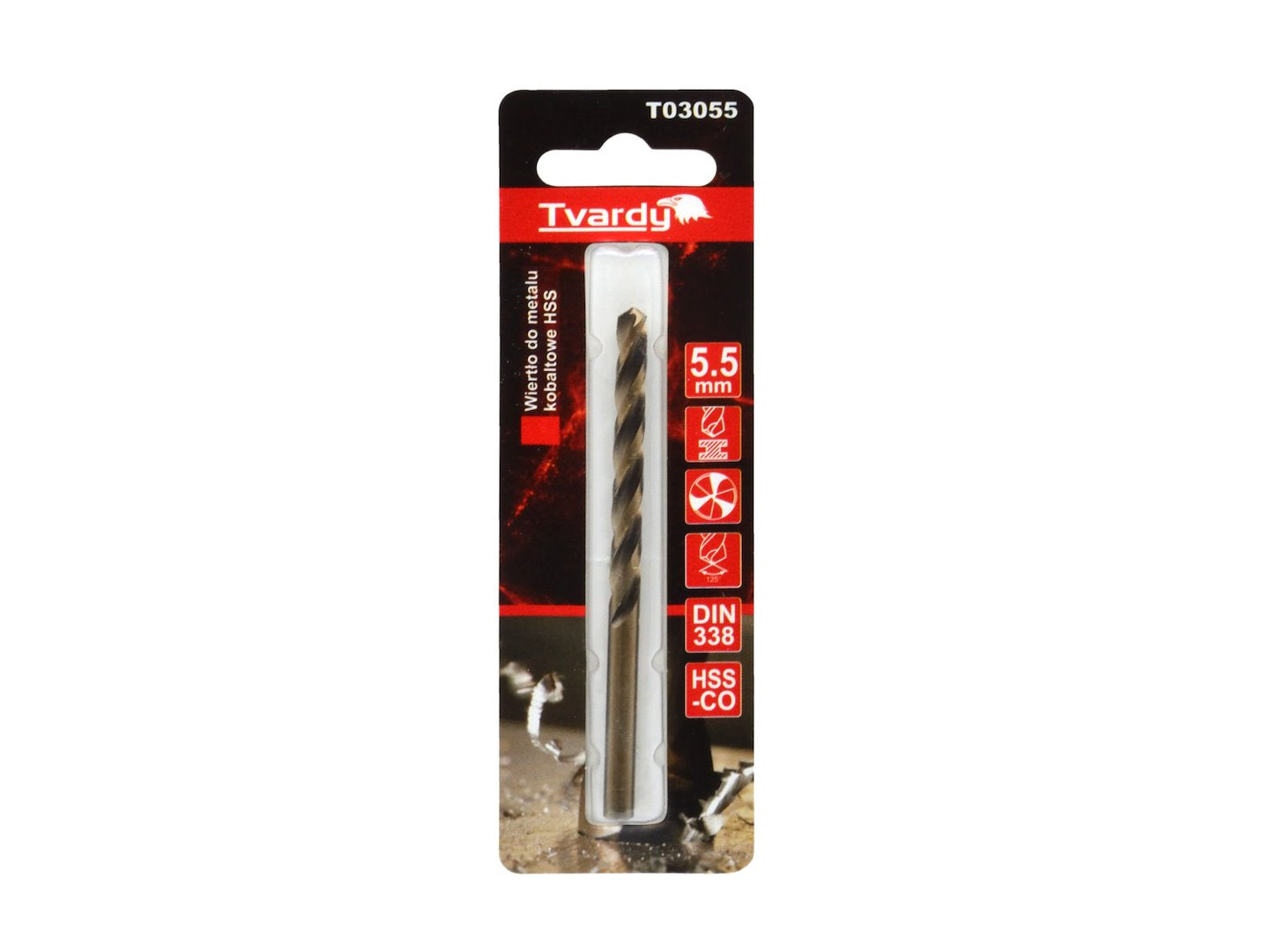 HSS-kobaltboor M35 3-slijpsneden scherp 5,5 mm