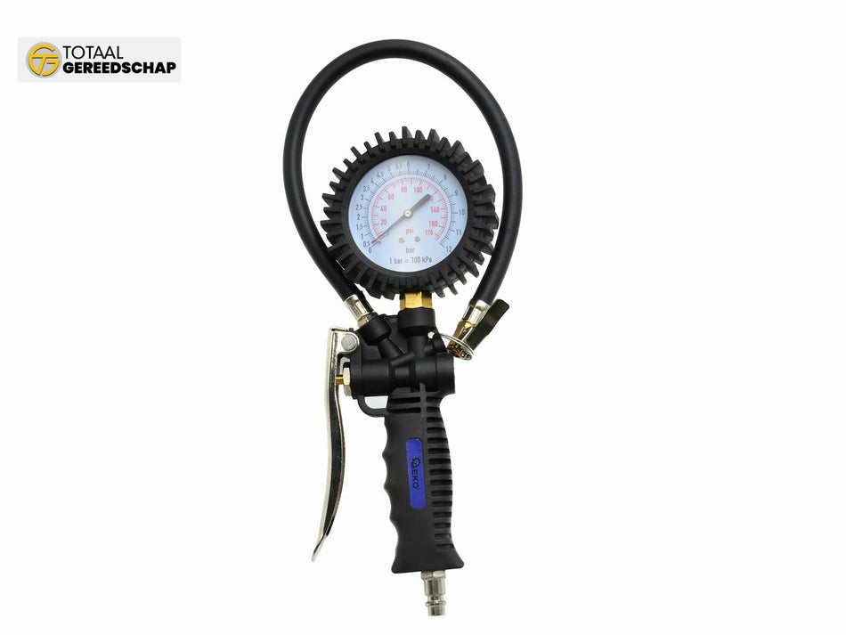 Bandenvulpistool met manometer 12 bar