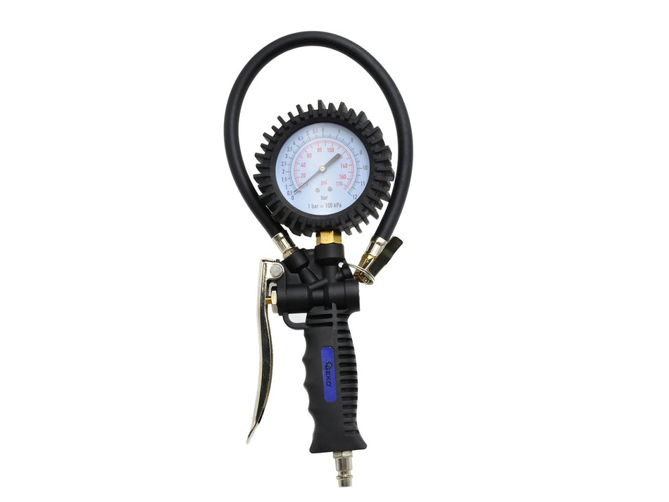 Bandenpomptang met manometer 12 bar