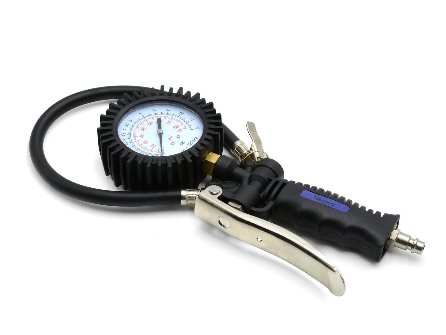 Bandenpomptang met manometer 12 bar