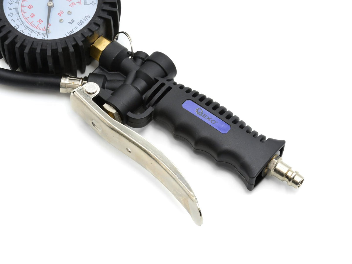 Bandenpomptang met manometer 12 bar