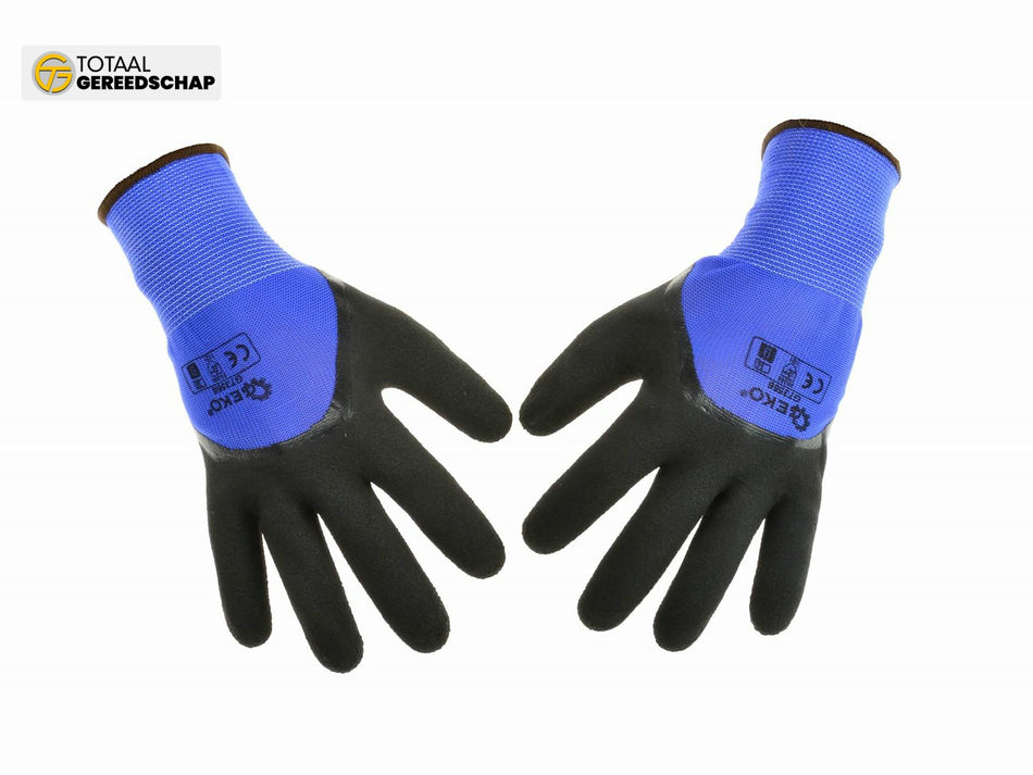 Blue polyester with 3/4 coated black latex s.10