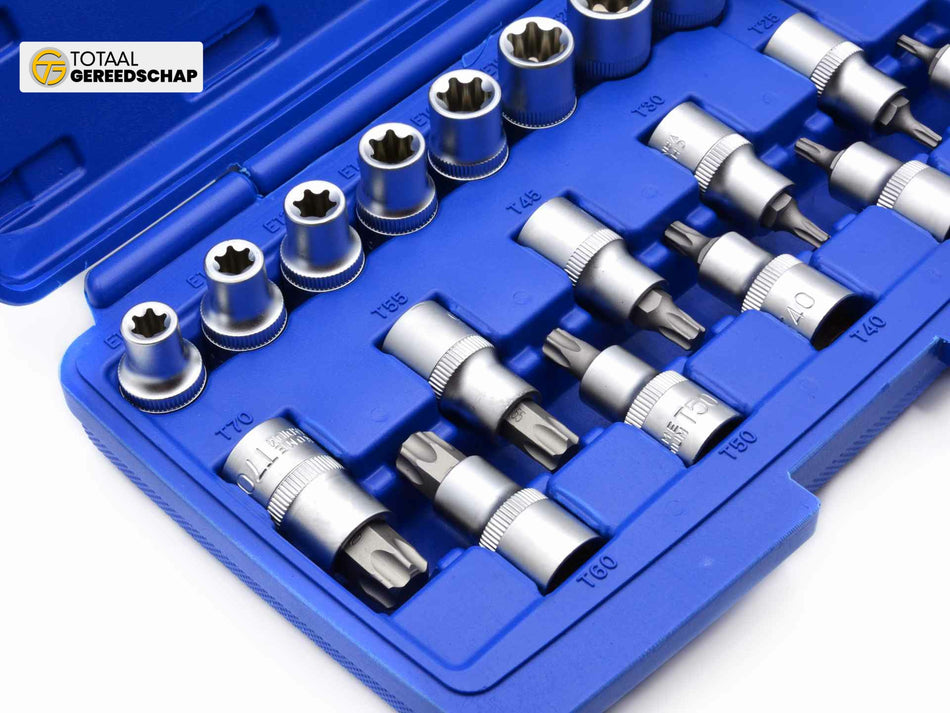 19pcs socket and torx bits set