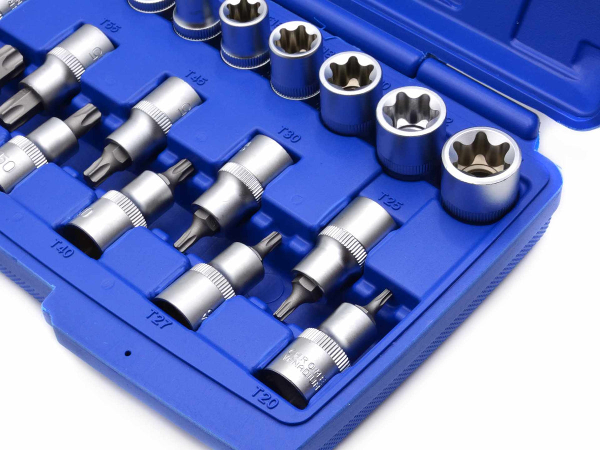19-delig dop- en torxbitset