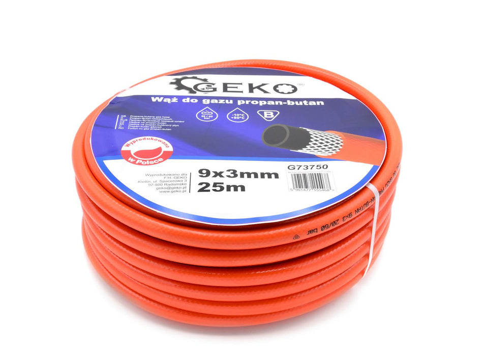 Technische gasslang Propaan-Butaan 9x3mm 25m