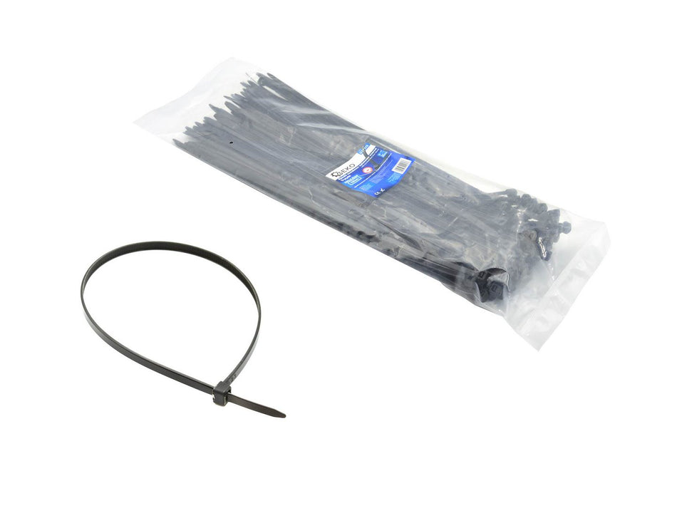 120x3.6mm nylonkabels, zwarte kleur met UV-filter (100 stuks)