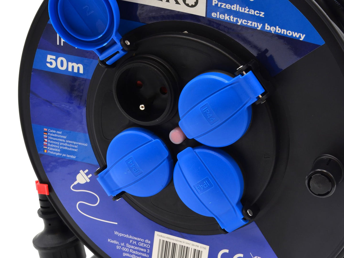 Elektriciteitskabel op haspel 3x1.5mm2 50m IP44