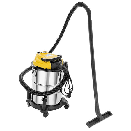 Natte en droge stofzuiger 25L + stopcontact en accessoires
