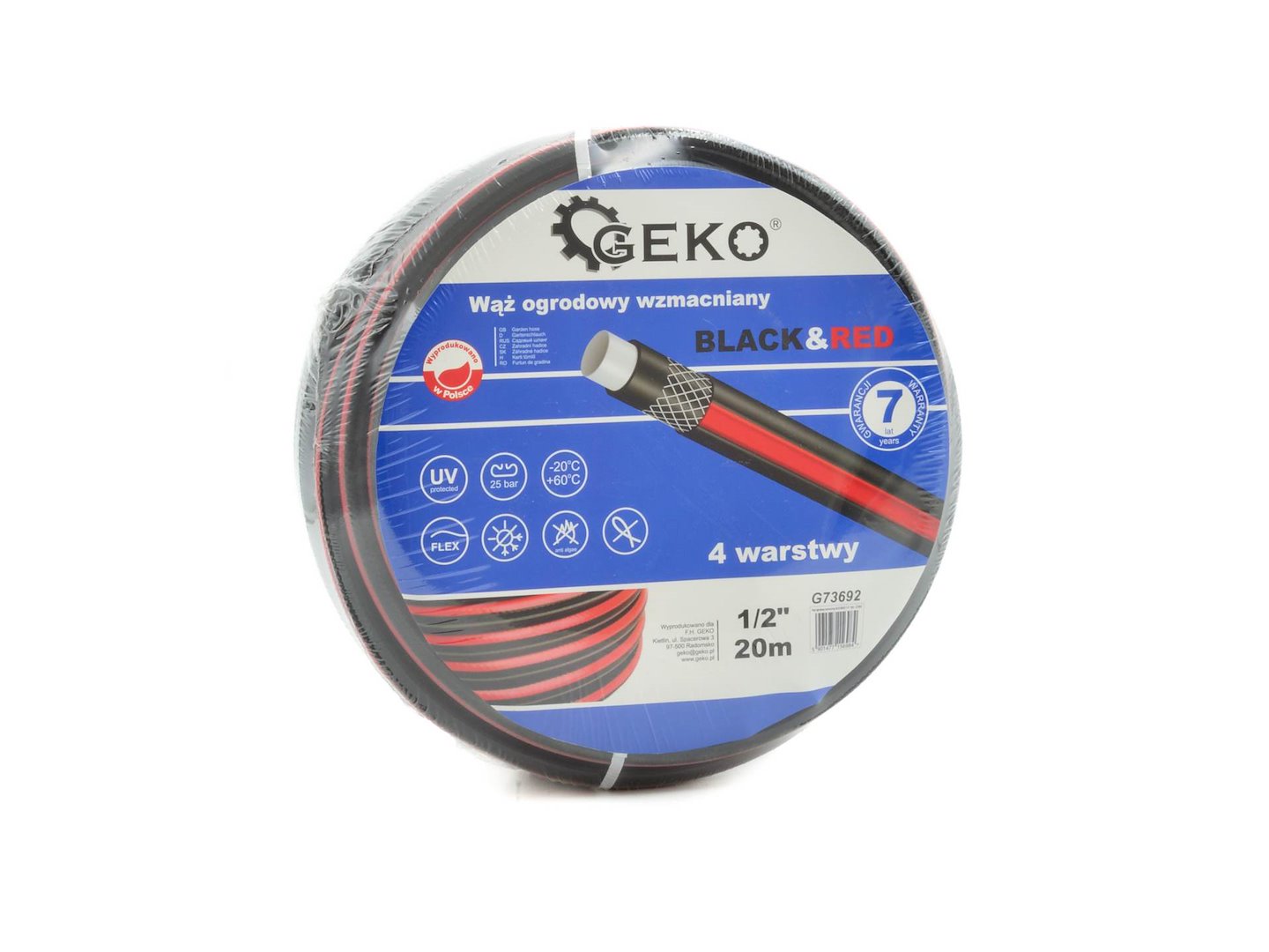 Tuinslang ZWART&ROOD 1/2\" 30m (sterk)