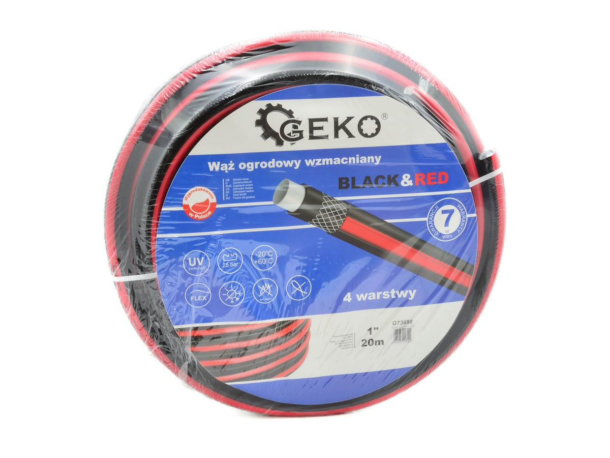 Tuinslang ZWART&ROOD 1\" 20m (sterk)