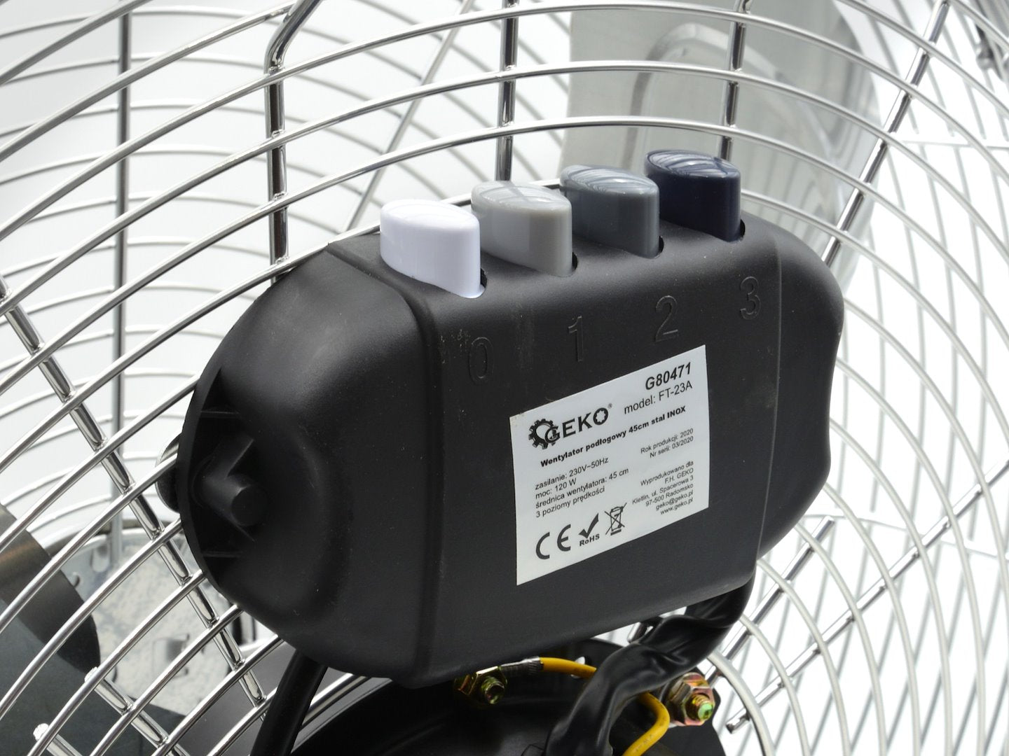 High Velocity Vloerventilator 45cm INOX