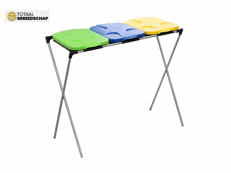 Basket rack for 3 segregated garbage bags