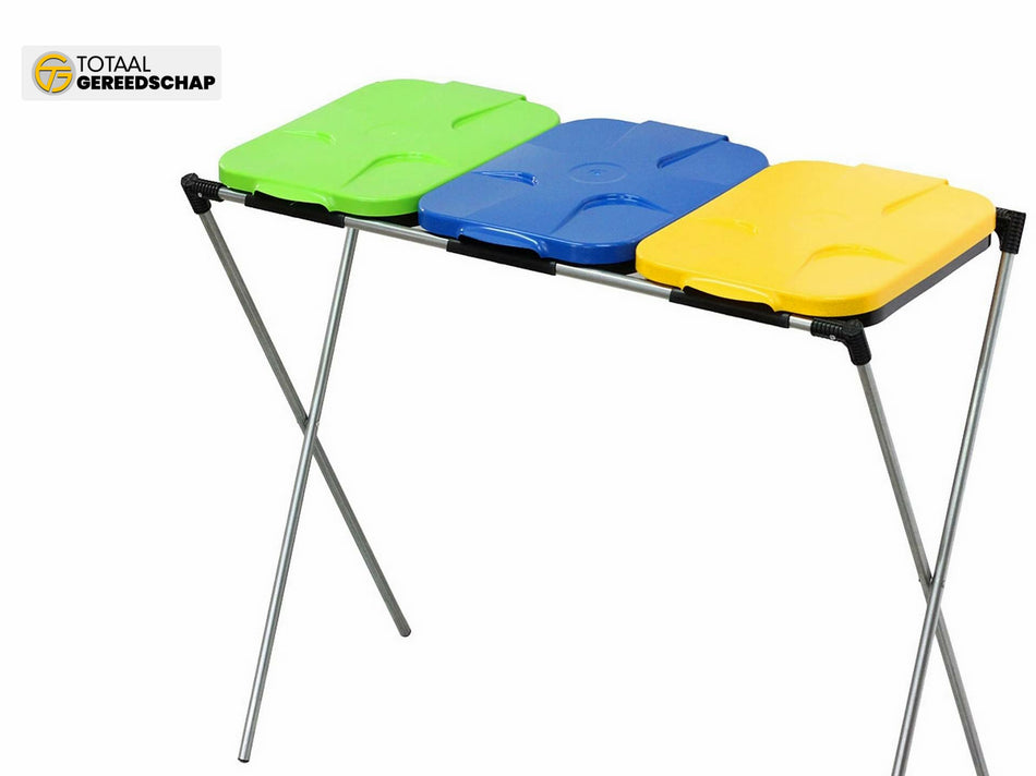 Basket rack for 3 segregated garbage bags