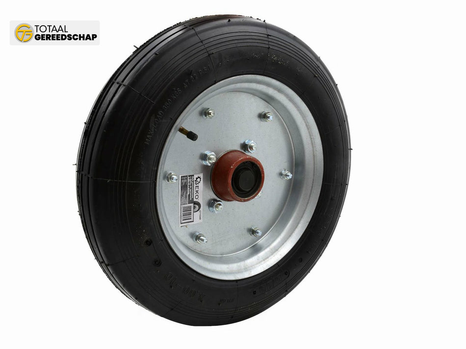 Pneumatic wheel with tube 4.00-10 with hub