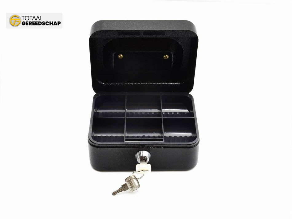 metal case for money 150x120x80mm with key