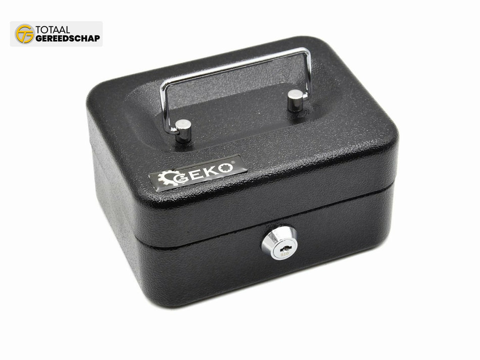 metal case for money 150x120x80mm with key