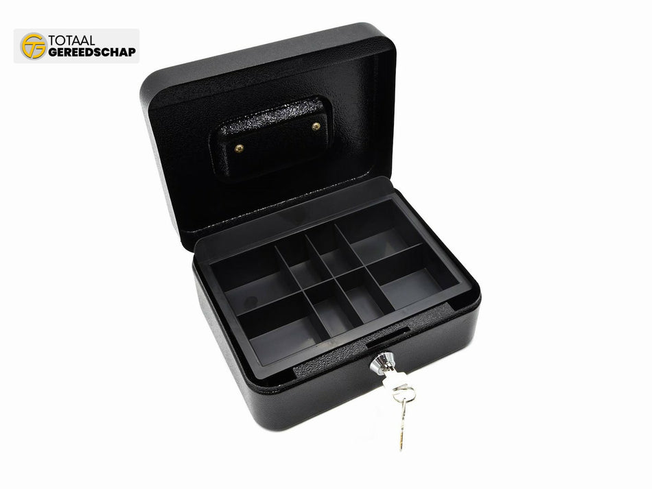 metal case for money 200x160x90mm with key