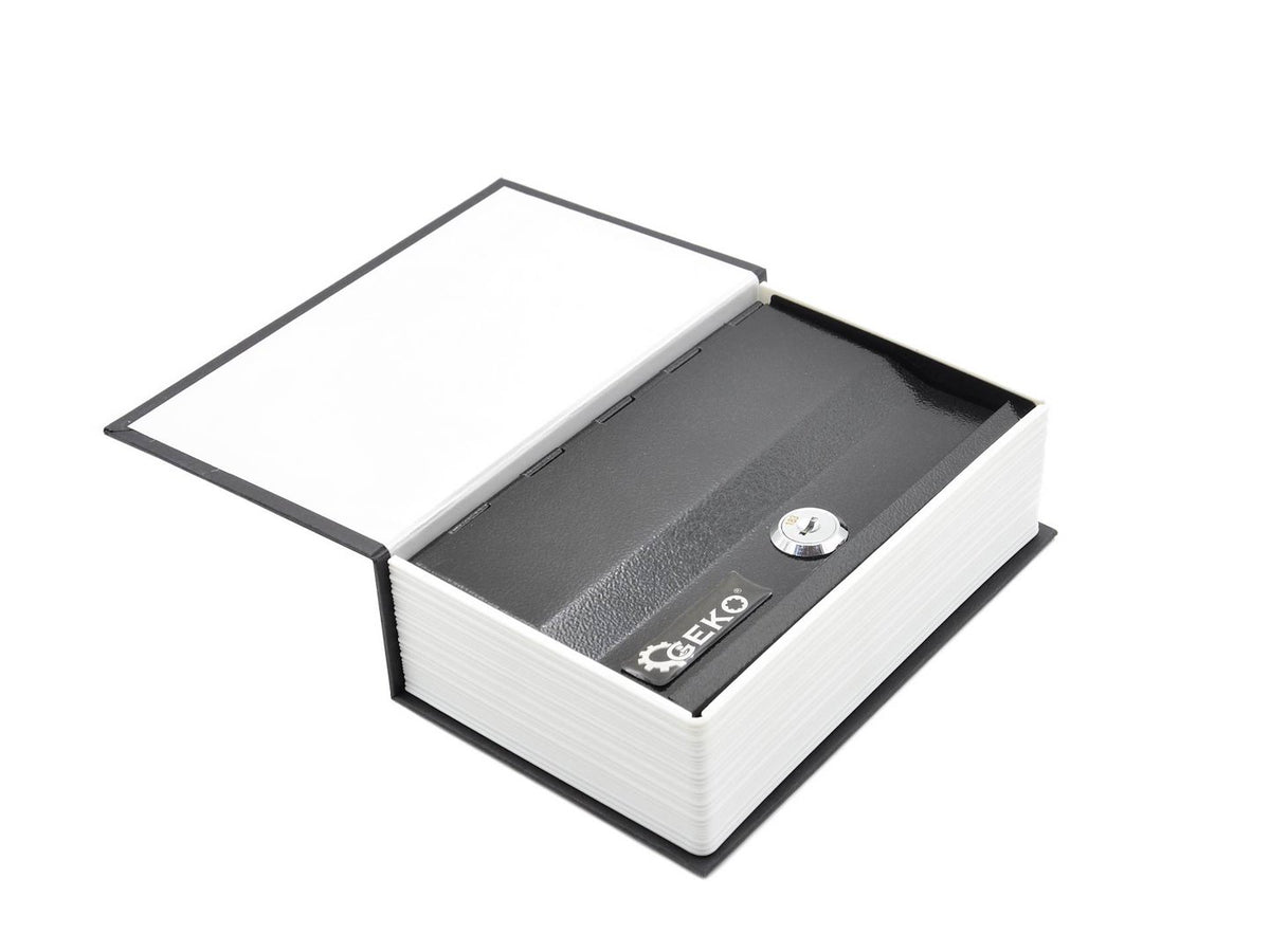 metalen geldkist - boek voor geld 180x115x55mm met sleutel