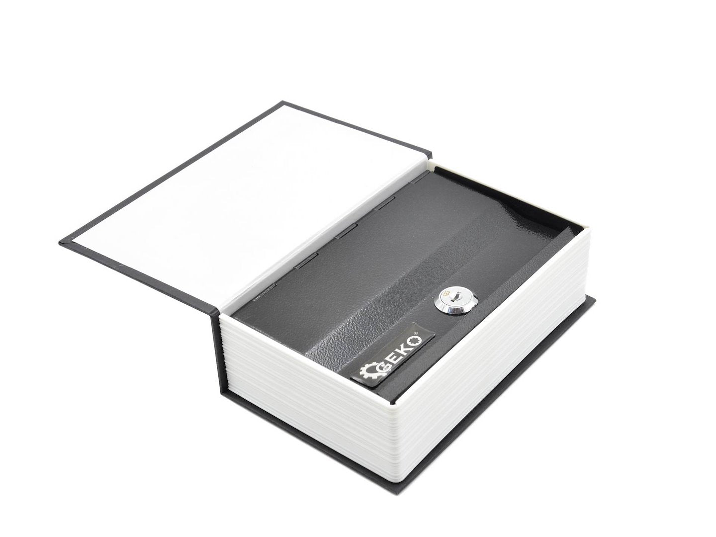 metalen geldkist - boek voor geld 180x115x55mm met sleutel