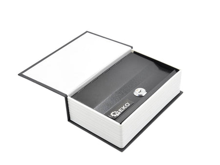 metalen geldkist - boek voor geld 180x115x55mm met sleutel