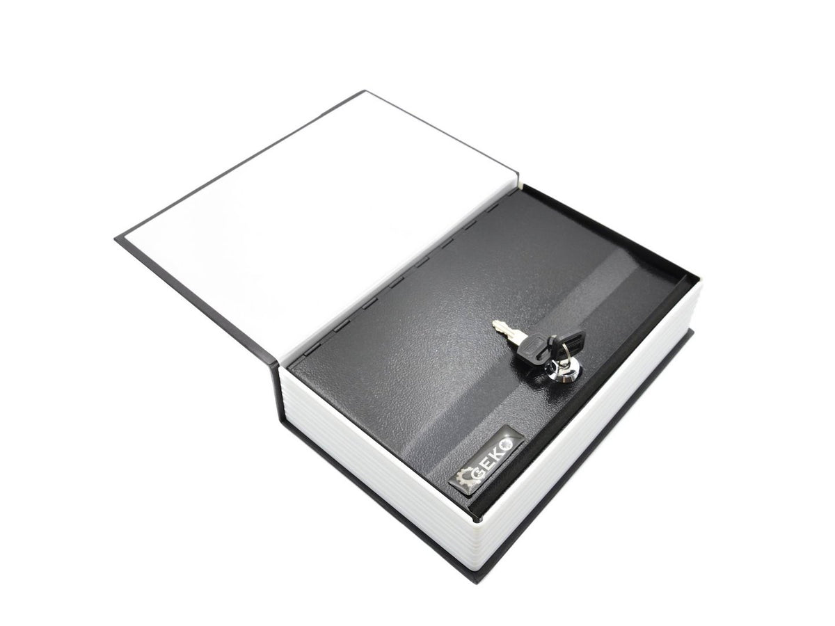 metalen geldkist - boek voor geld 240x155x55mm met sleutel