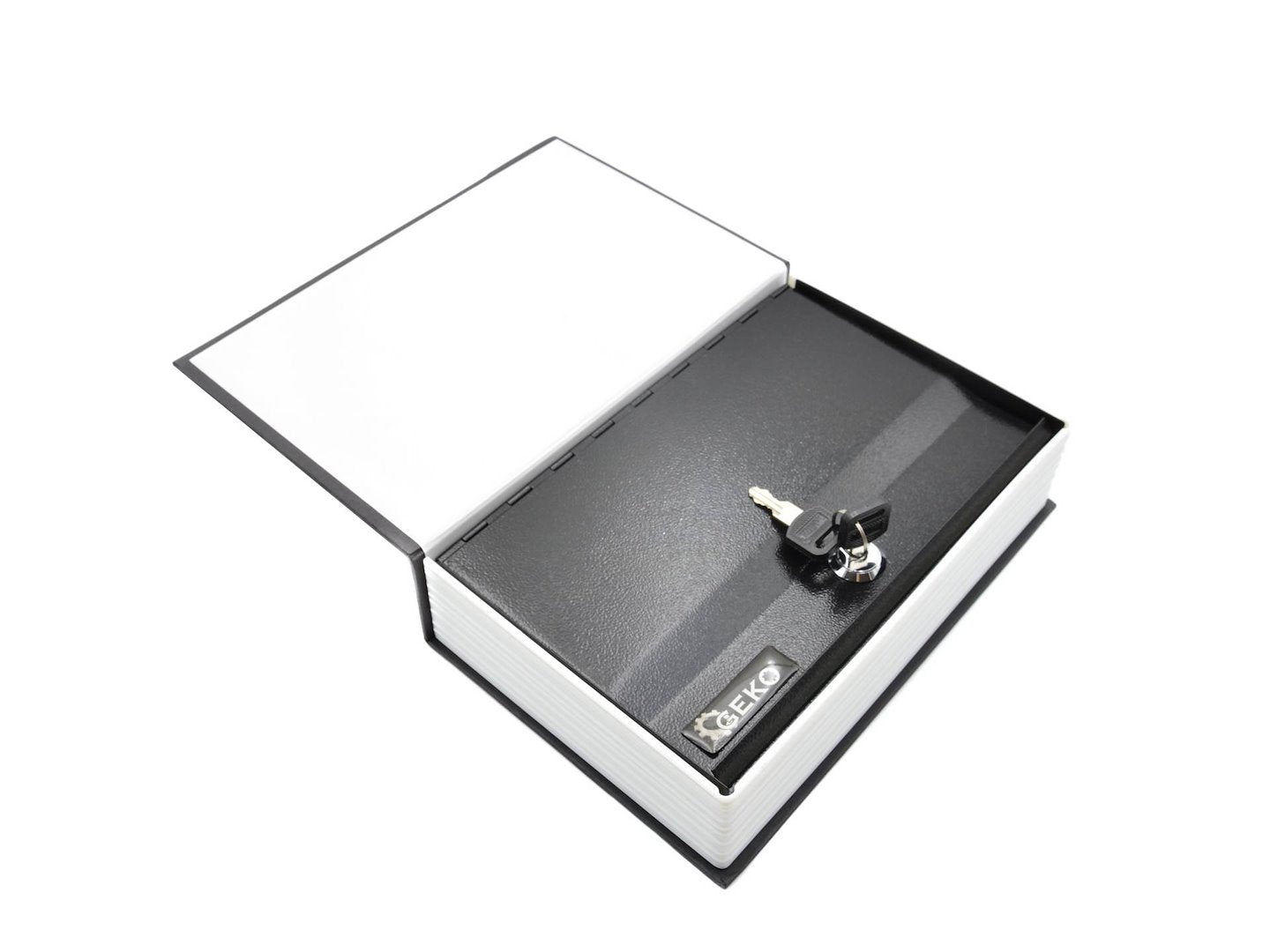 metalen geldkist - boek voor geld 240x155x55mm met sleutel