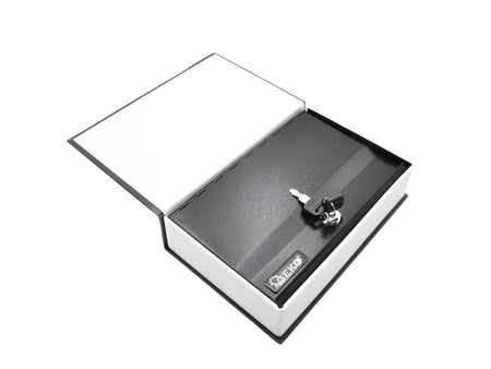 metalen geldkist - boek voor geld 240x155x55mm met sleutel