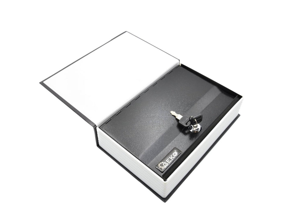 metalen geldkist - boek voor geld 240x155x55mm met sleutel