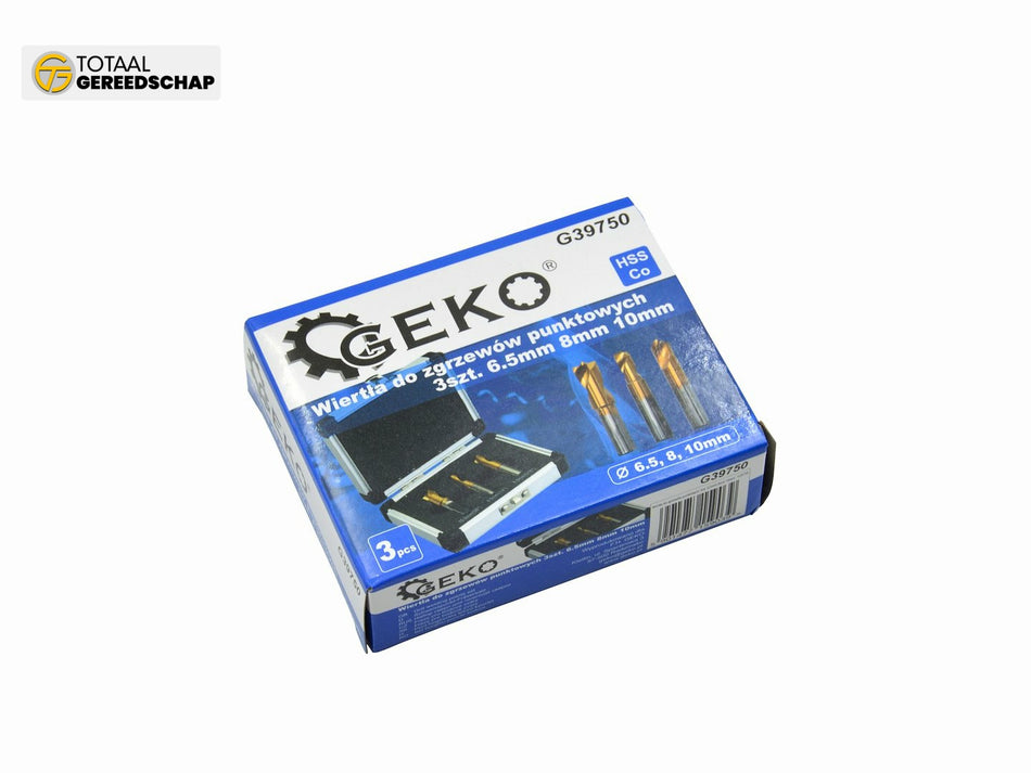 3 stuks puntlasboortjes 10mm 6,5mm 8mm