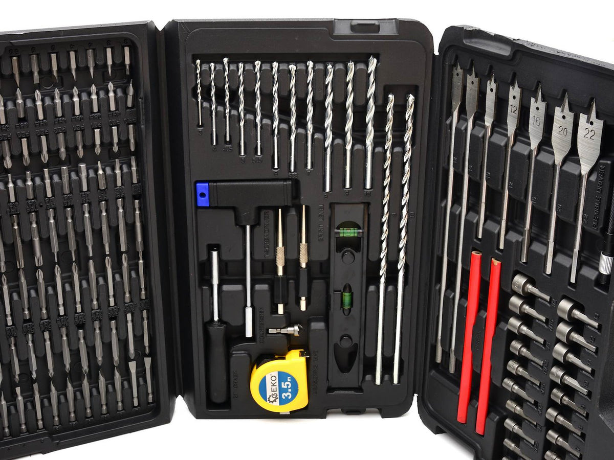 216-delige set accessoires, bitjes en boren