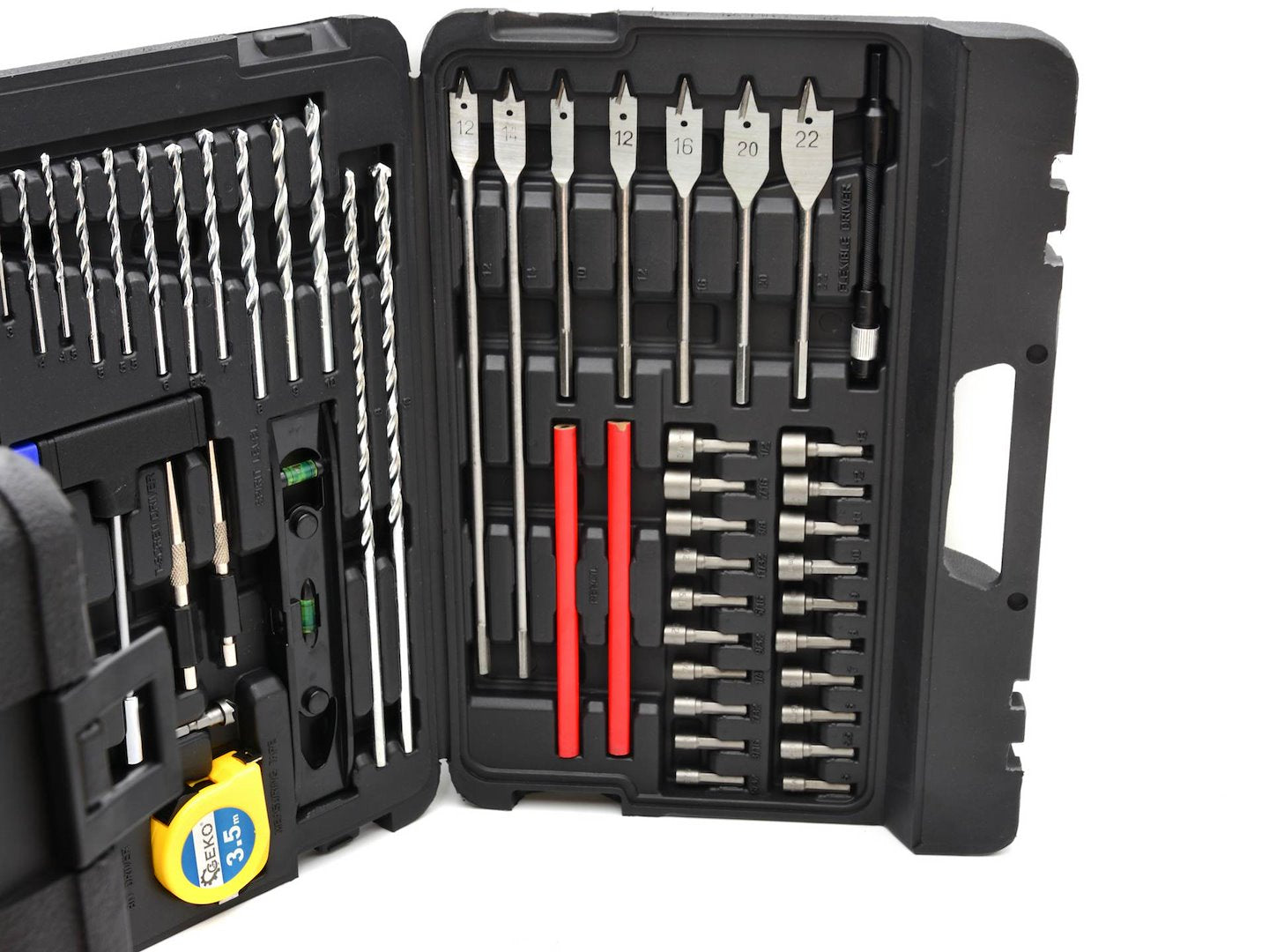 216-delige set accessoires, bitjes en boren