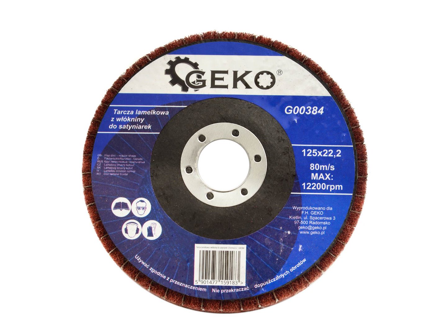 Niet-geweven nylon klep satijnen polijstschijf 125x22,23 mm