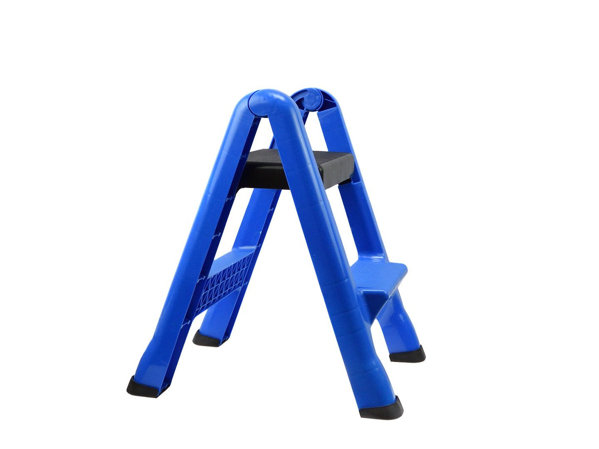 Huishoudelijke tweestaps kleine ladder opvouwbare plastic trede 150kg 60cm