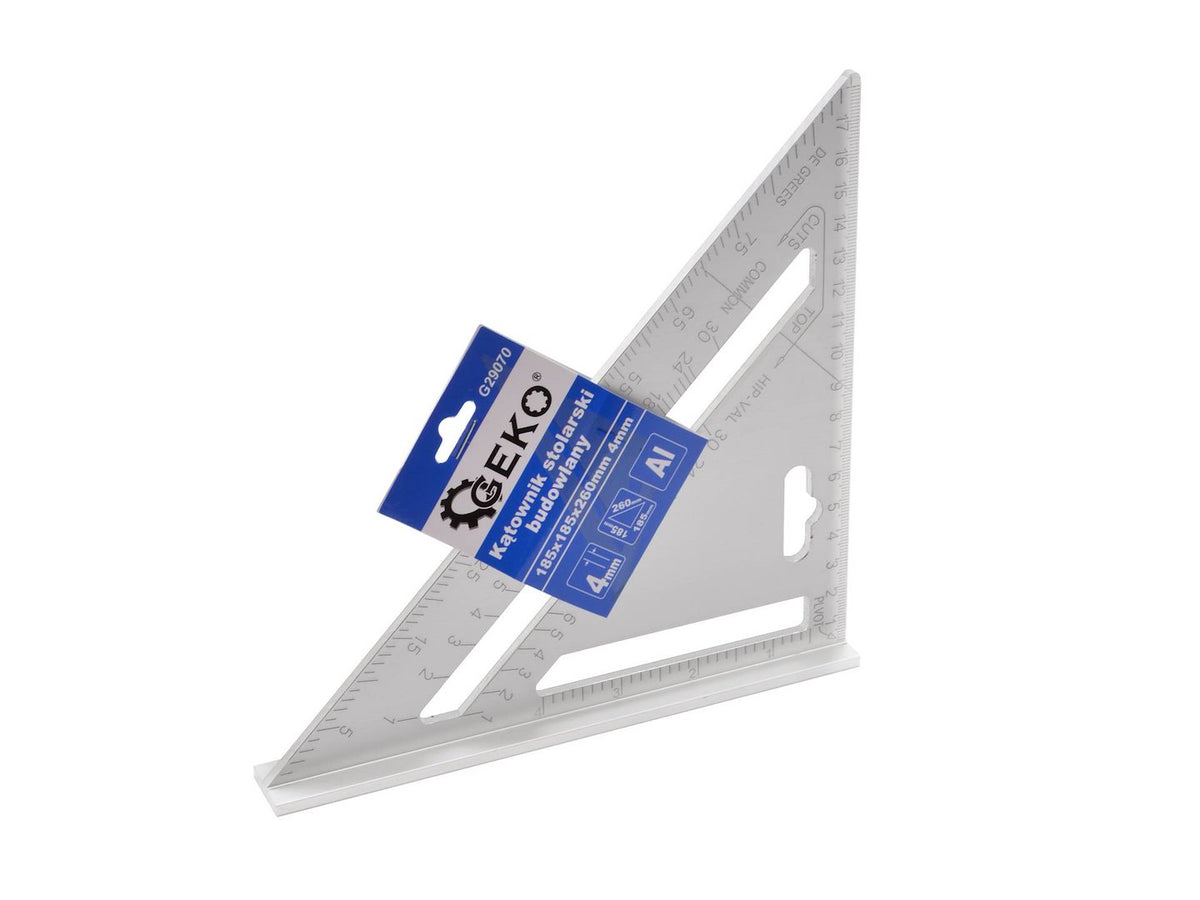 Hoek voor timmerman 4mm 185x185x260mm