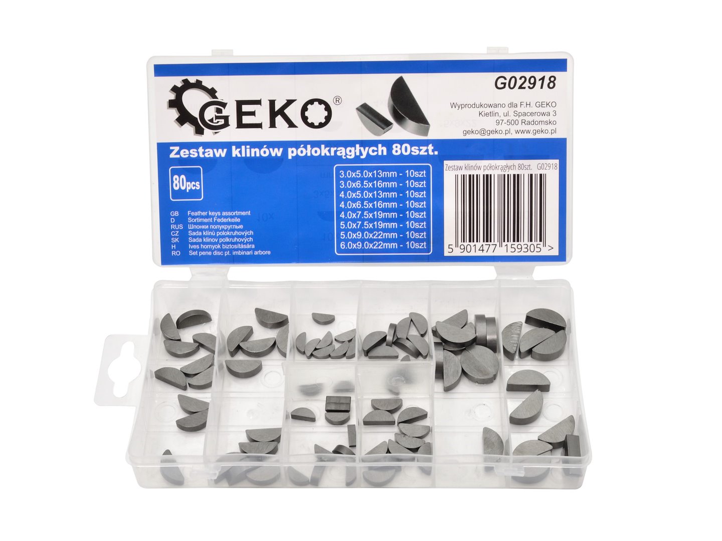 Set middelgrote ronde klins 80 stuks