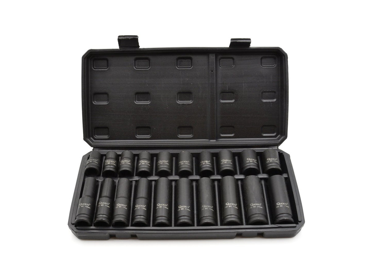 Impactsockets 1/2" 10-19mm lang en kort