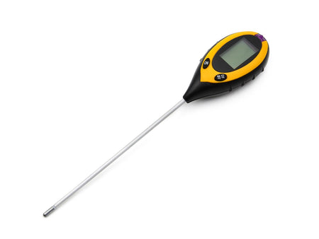 pH-meter, luxmeter, thermometer en vochtsensor