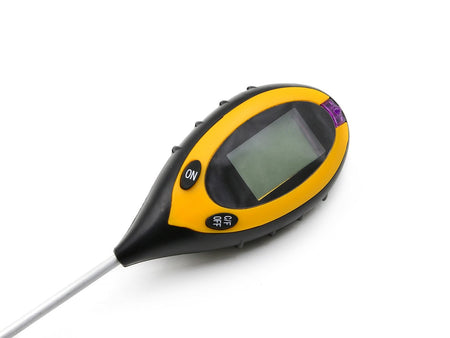 pH-meter, luxmeter, thermometer en vochtsensor