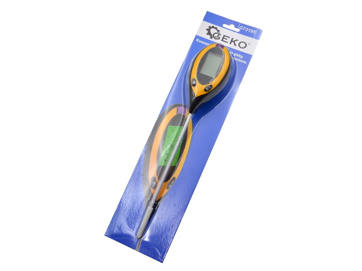 pH-meter, luxmeter, thermometer en vochtsensor