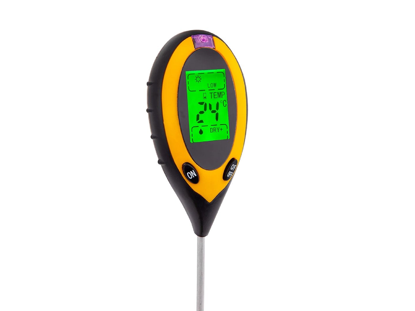 pH-meter, luxmeter, thermometer en vochtsensor