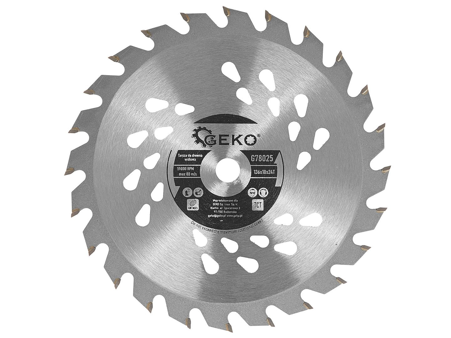 TCT zaagblad 136mmx10mmx24T