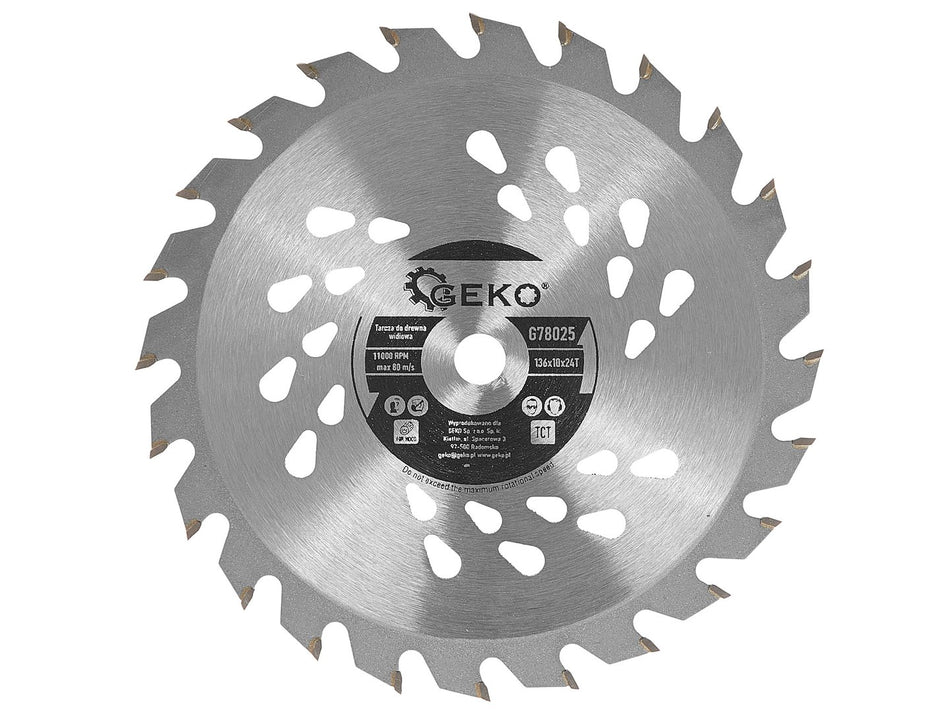 TCT zaagblad 136mmx10mmx24T