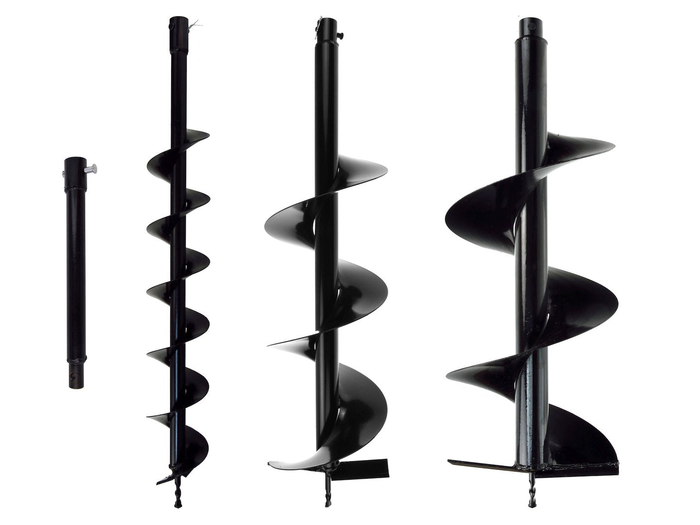 Aardboor + boren (10cm, 20cm, 30cm) + adapter 50cm