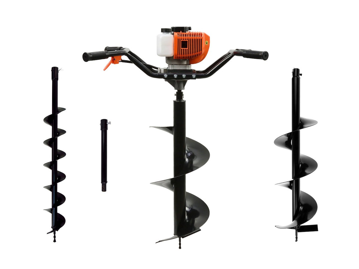 Aardboor (2 personen) + boren (10cm, 20cm, 30cm) + adapter 50cm