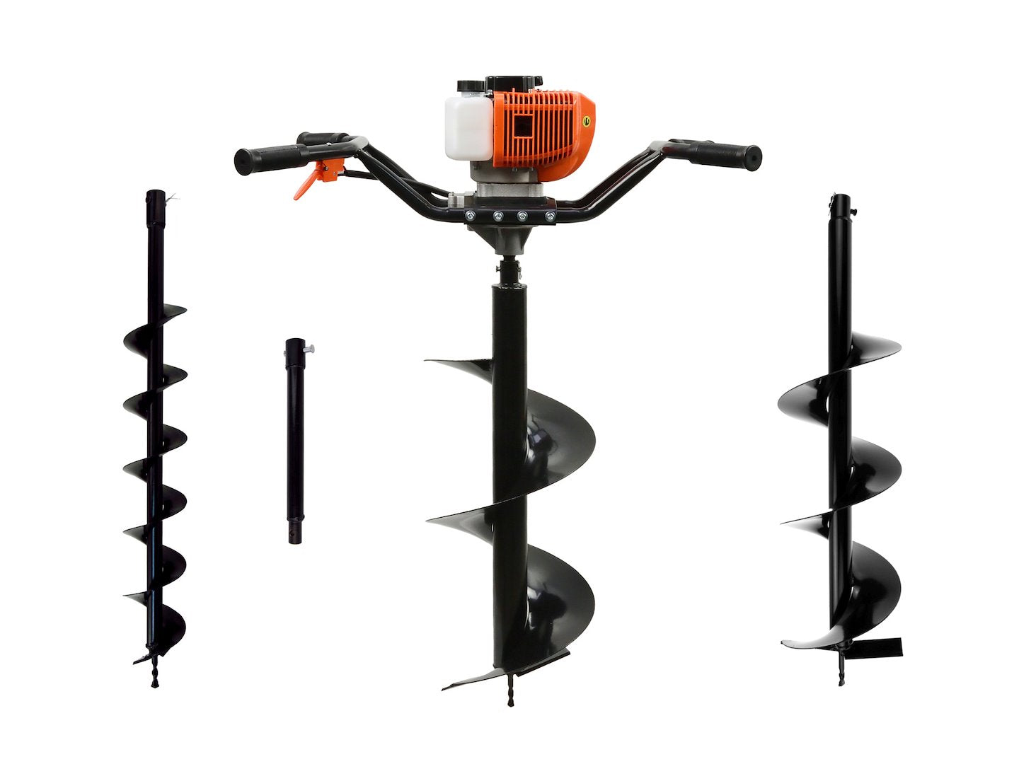 Aardboor (2 personen) + boren (10cm, 20cm, 30cm) + adapter 50cm